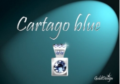 Cartago blue - přívěsek stříbřený